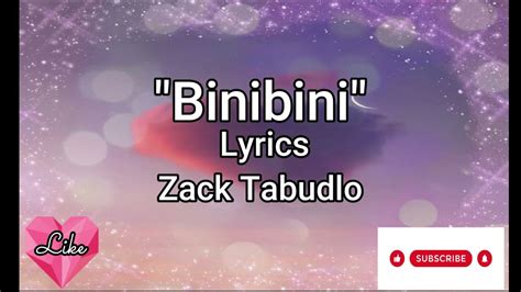 binibini zack tabudlo lyrics